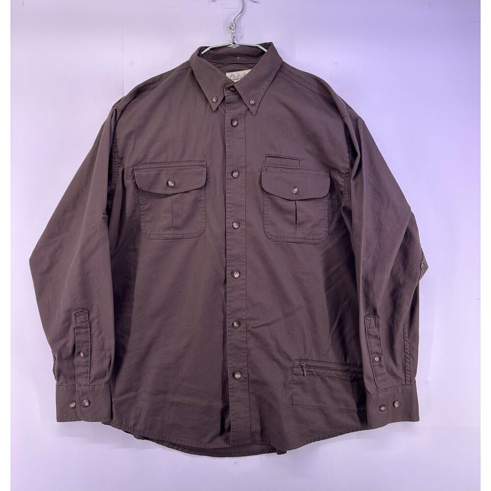 Cabelas Brown Longsleeve Shirt Size XL